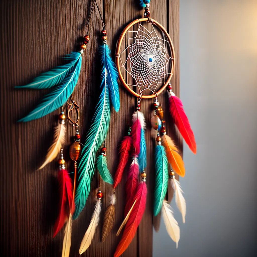 O Que o Seu Sonho Quer Dizer? Entenda a Simbologia! 2 Fotos apanhador sonhos pena beads parede