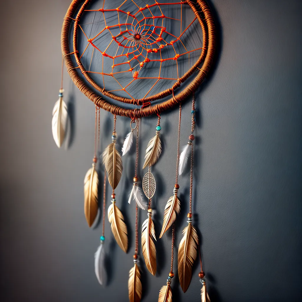Fotos apanhador sonhos pena beads teia 4