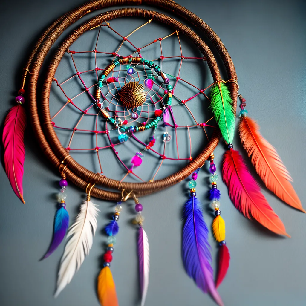 Fotos apanhador sonhos penas beads natureza