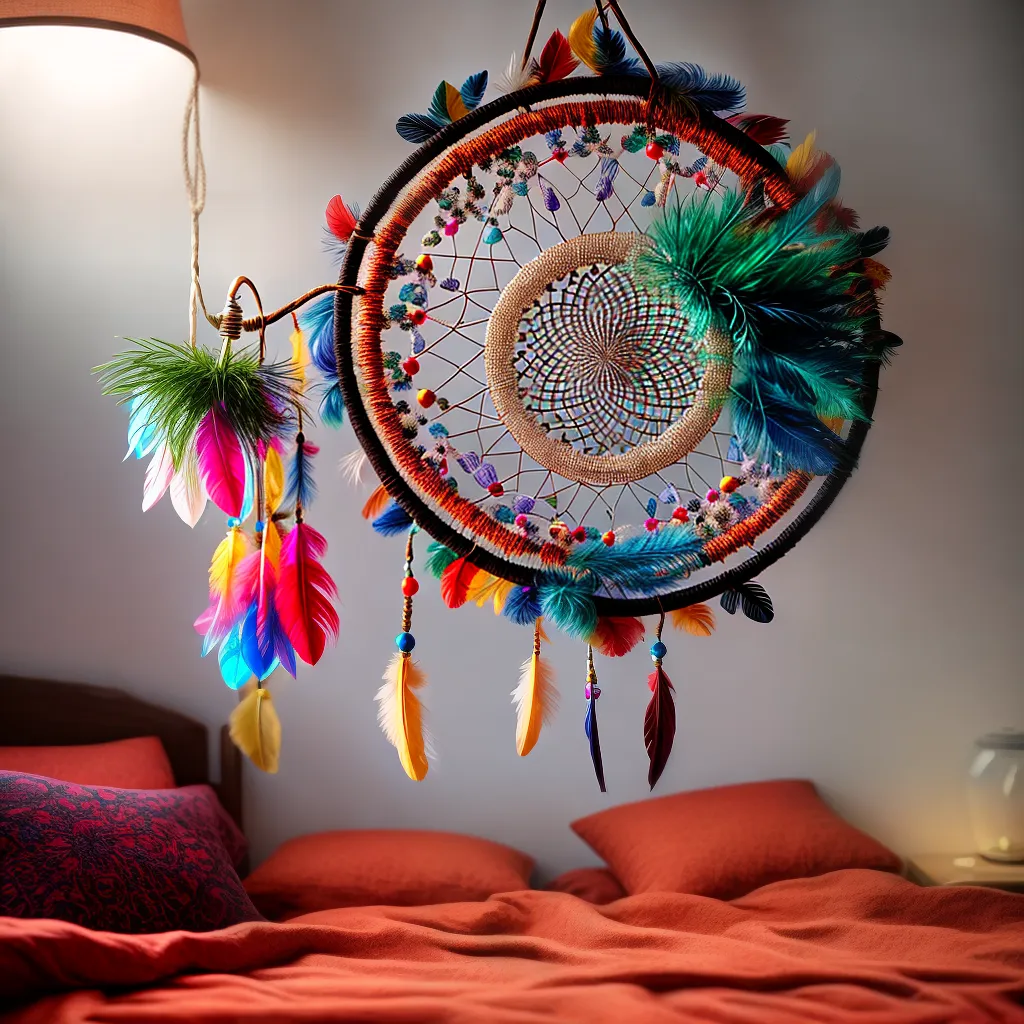 Enfeites e Ornamentos em Sonhos: Descubra o Significado 4 Fotos apanhador sonhos penas coloridas 14