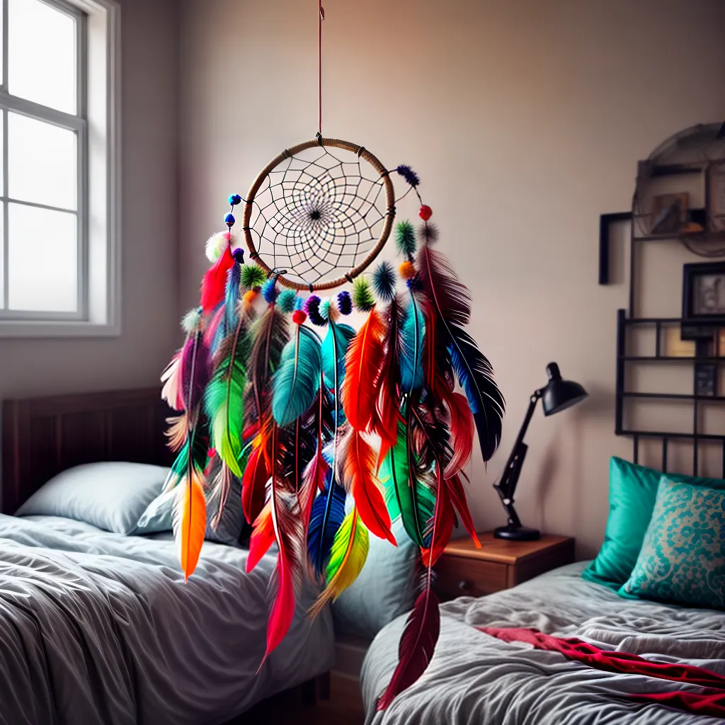 Fotos apanhador sonhos penas cores 15