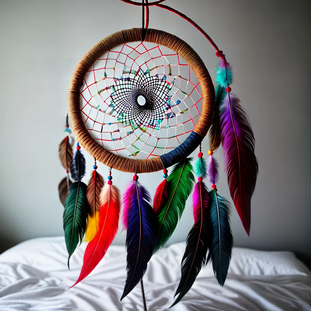 Fotos apanhador sonhos penas cores sono
