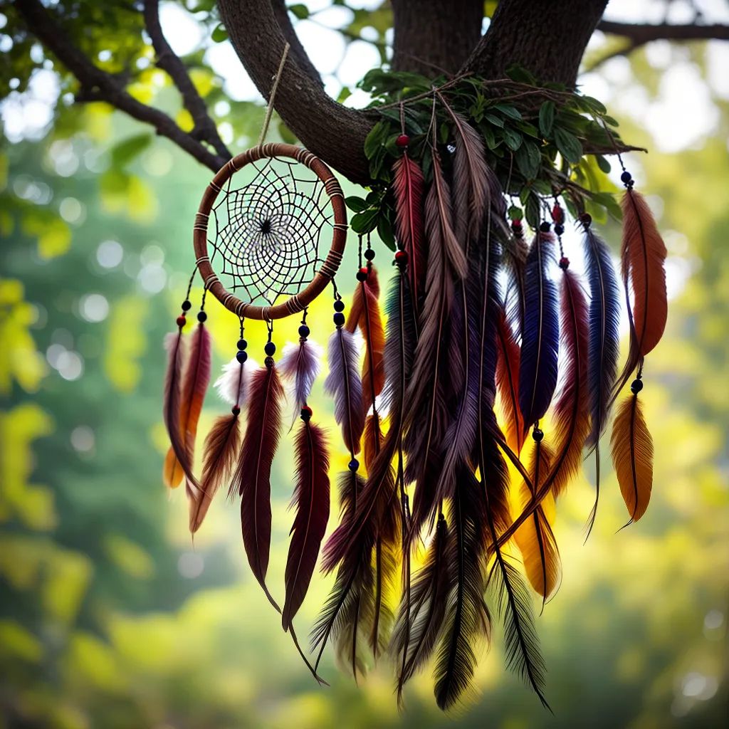 Descubra o Verdadeiro Significado de Sonhos 4 Fotos apanhador sonhos ramo penas beads 46