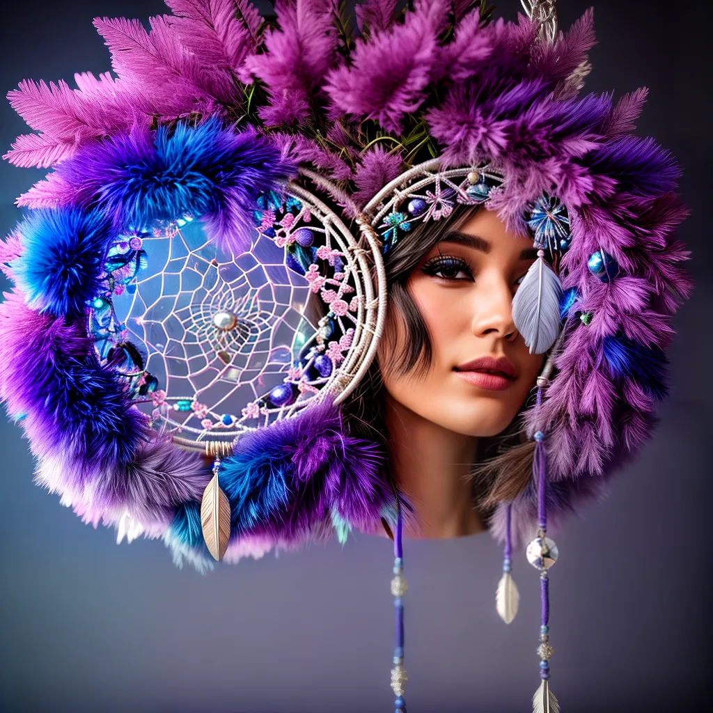 Fotos apanhador sonhos roxo azul positividade
