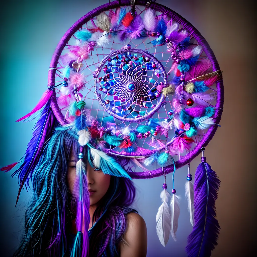 Desvendando os Mistérios dos Sonhos: Significados dos Maiores Símbolos 4 Fotos apanhador sonhos roxo azul sol