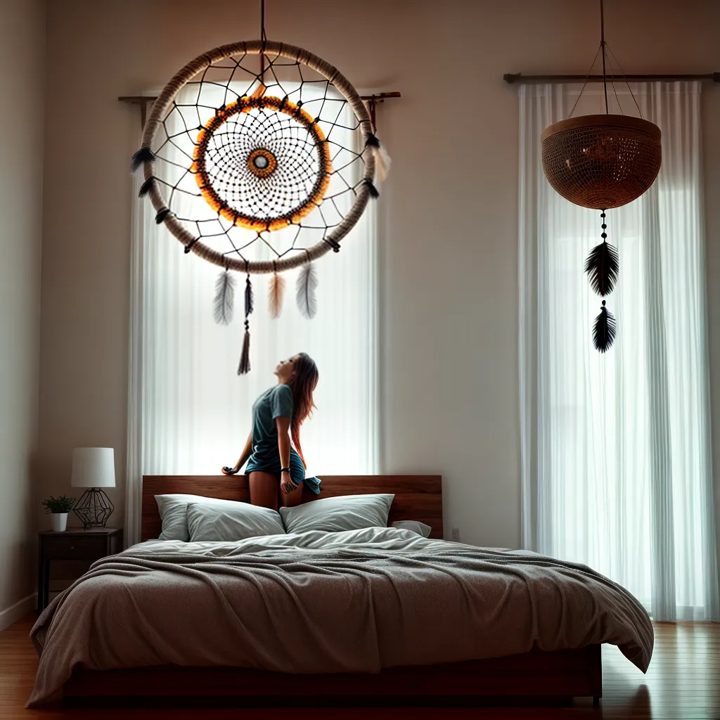 imizado para SEO e com mais busca no Google: Descubra o significado dos seus sonhos: interpretação e simbolismo 4 Fotos apanhador sonhos simbolos cama 24