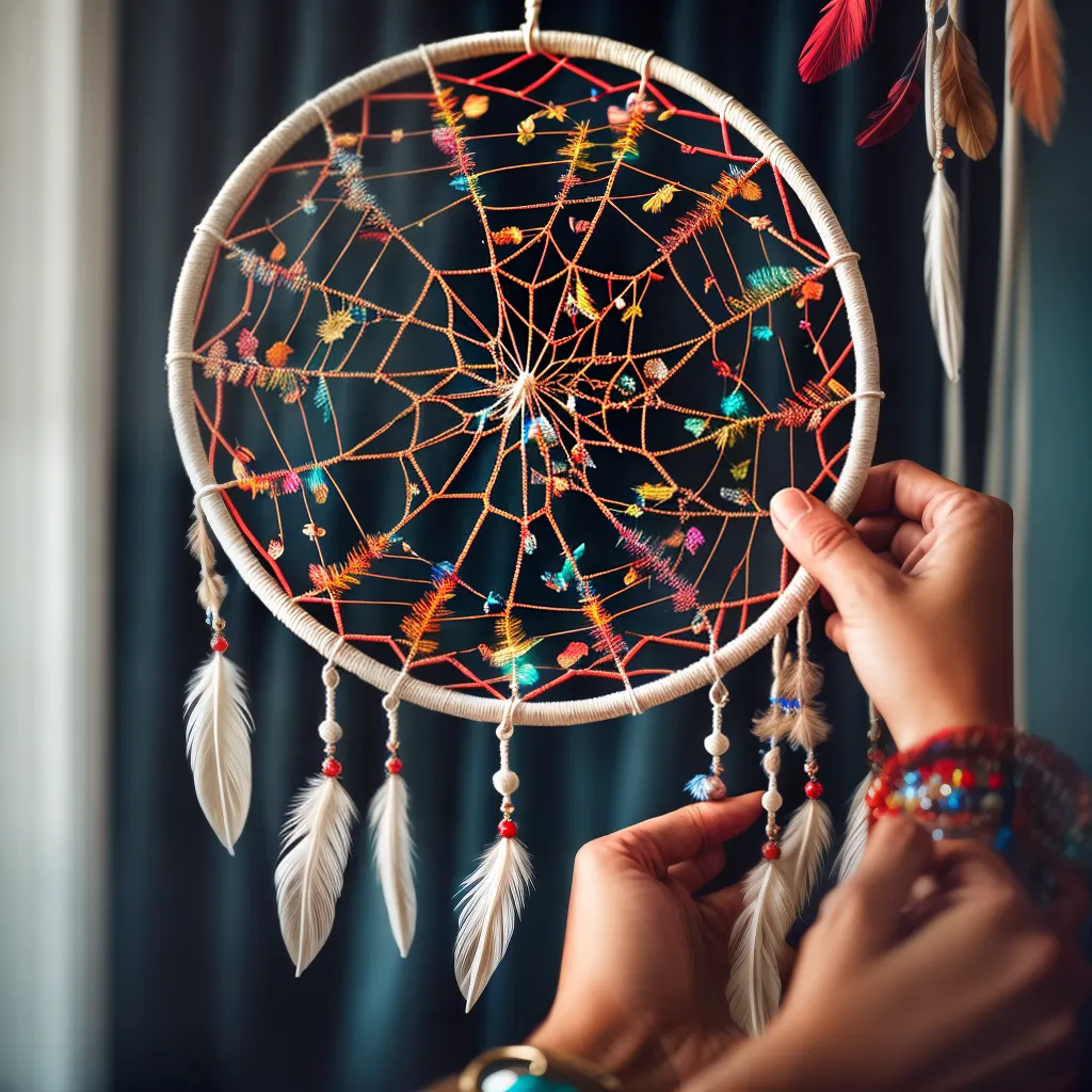 Fotos apanhador sonhos tecido arte inspiracao
