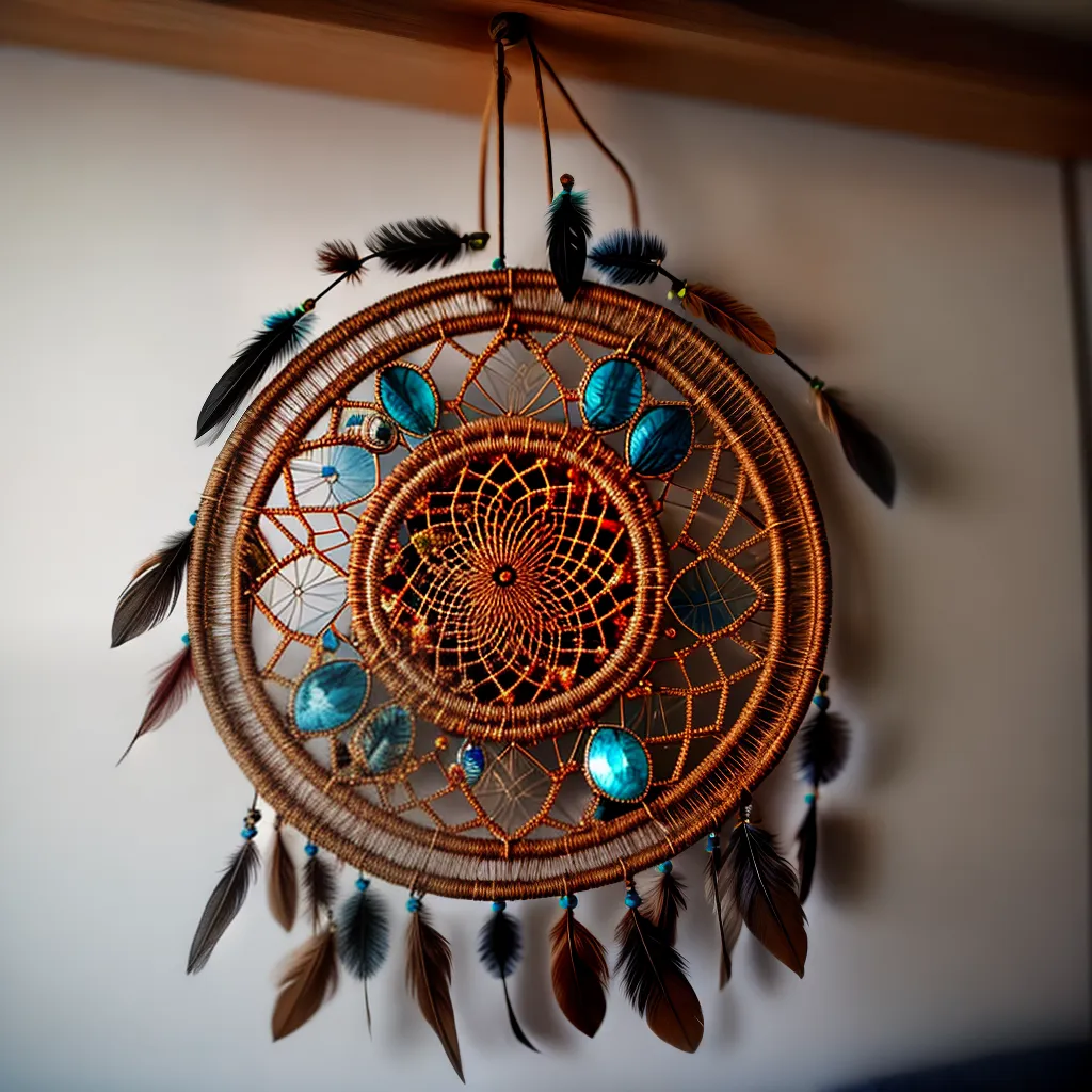 Desvendando a Multifacetada Simbologia dos Sonhos 5 Fotos apanhador sonhos teia penas beads 2
