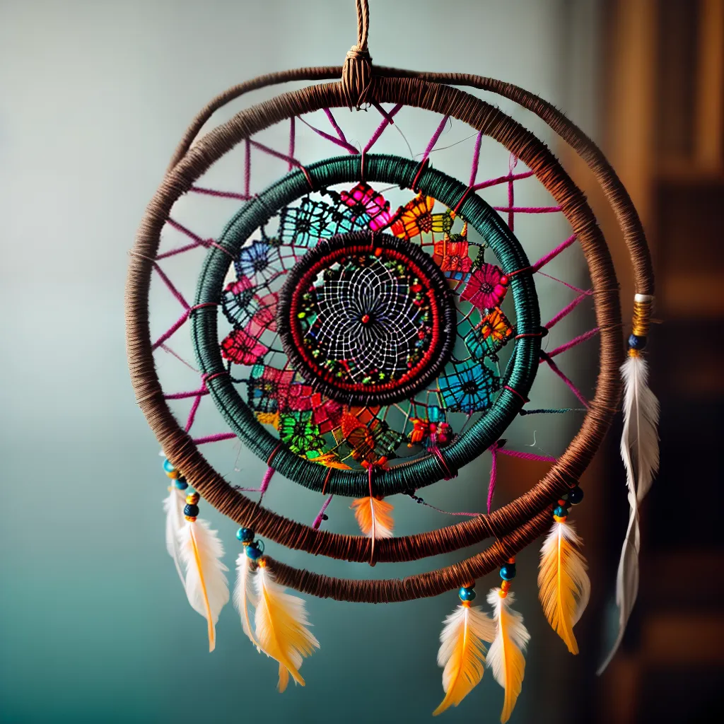 Fotos artesanato pano dreamcatcher positividade