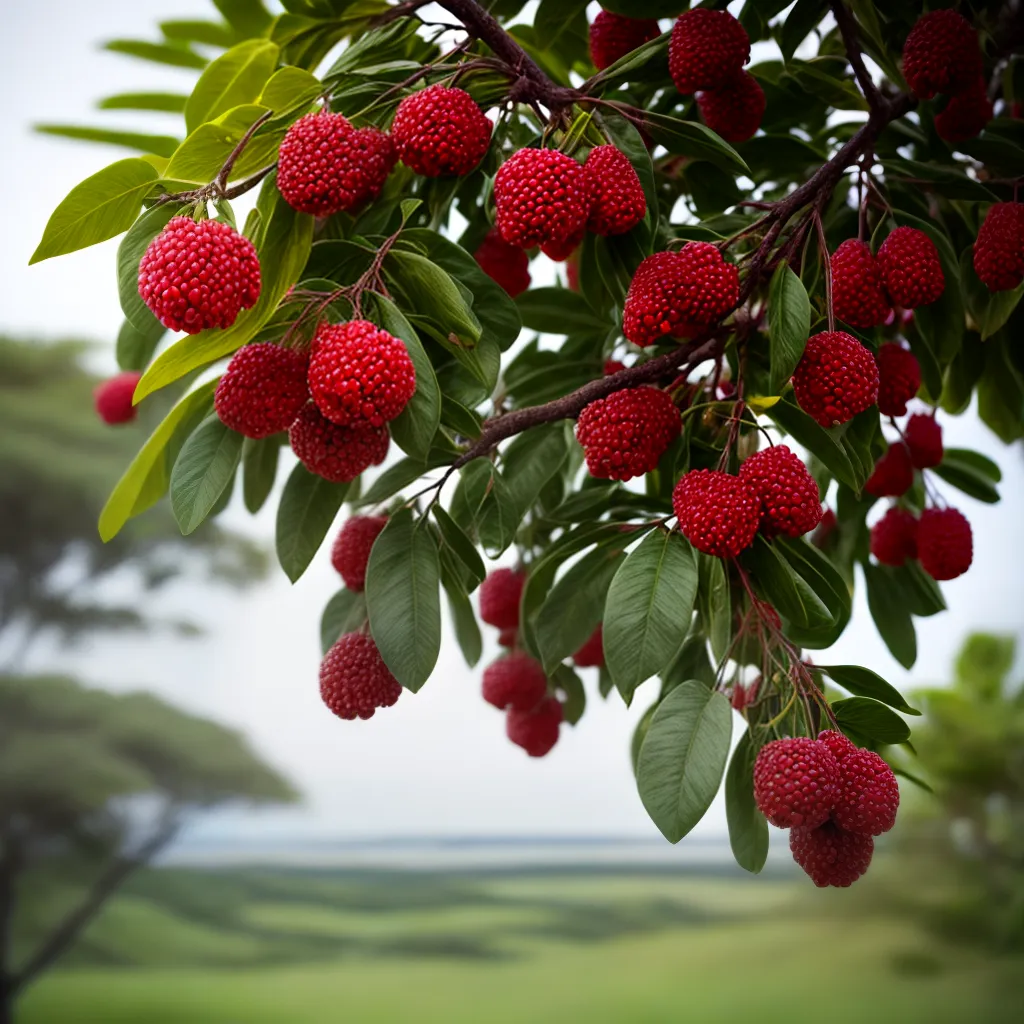 Fotos arvore cerrado frutas coloridas natureza