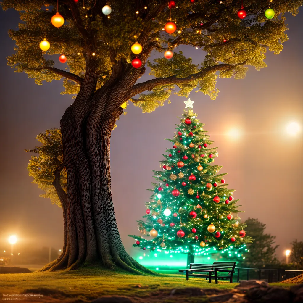 Fotos arvore natal presentes celebracao
