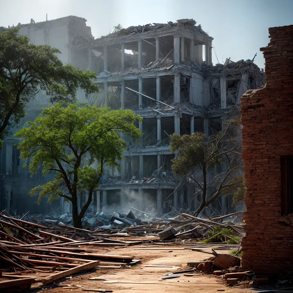 Fotos arvore resiliencia ruinas crescimento