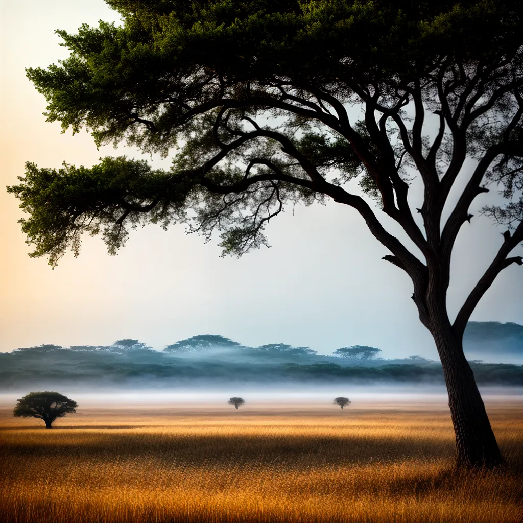 A simplicidade das coisas: sonhar com árvore do cerrado e seu significado 6 Fotos arvore savana ceu azul