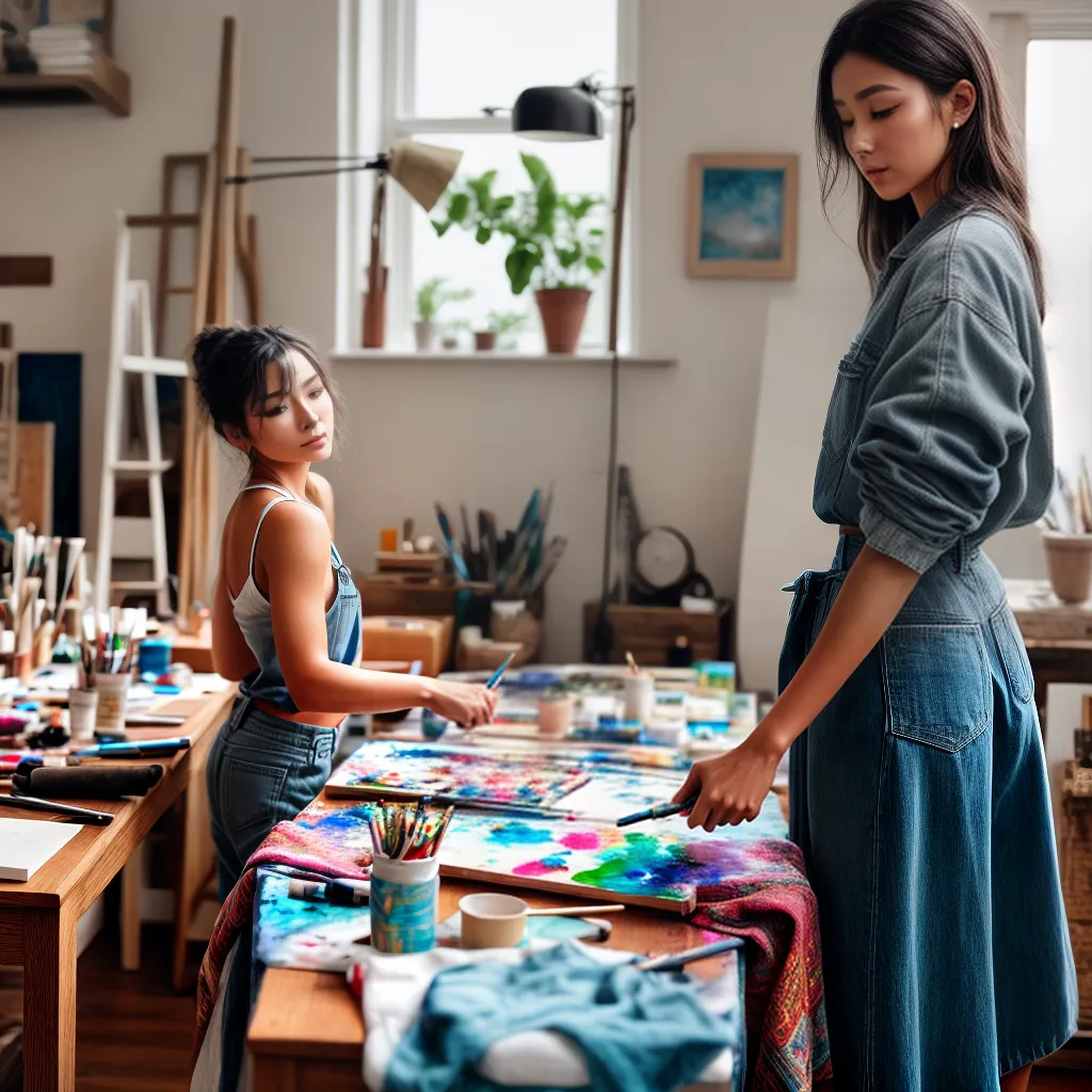 Fotos atelier arte pincel tela criatividade