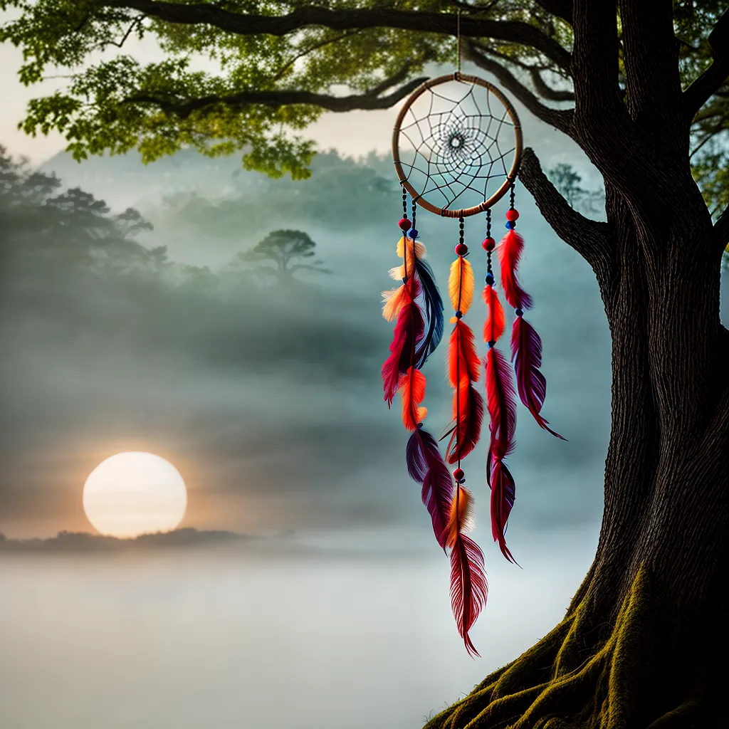 Mosaico de simbolismos: decifrando os mistérios dos sonhos 3 Fotos atrapa sonho lua floresta misty