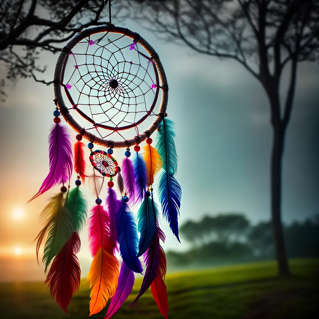 O nababesco mundo dos sonhos: entenda seus significados. 5 Fotos atrapa sonhos colorido penas 2