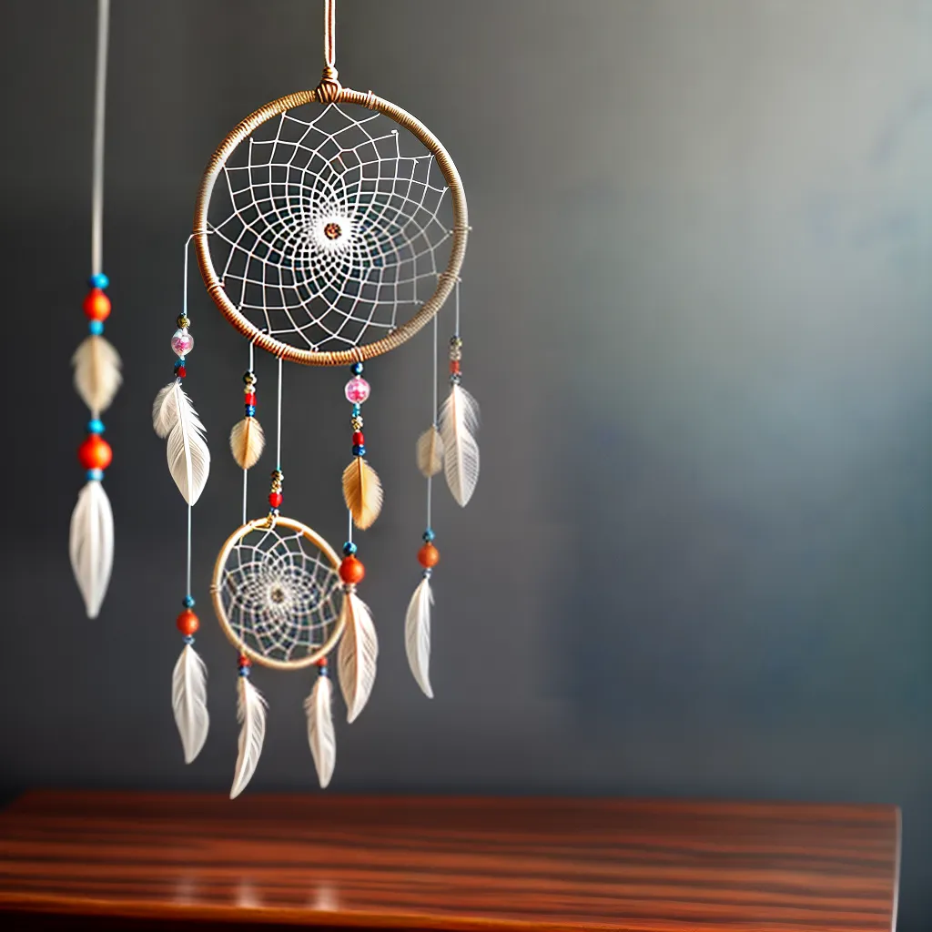 Enfeites em Sonhos: descubra o que podem representar na sua vida 2 Fotos atrapa sonhos penas beads positividade