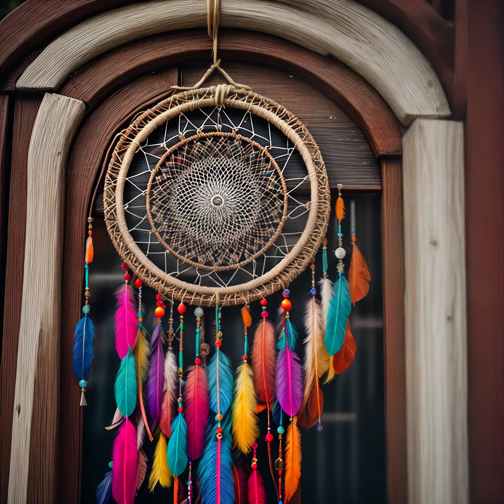 Fotos atrapa sonhos tecido penas arco