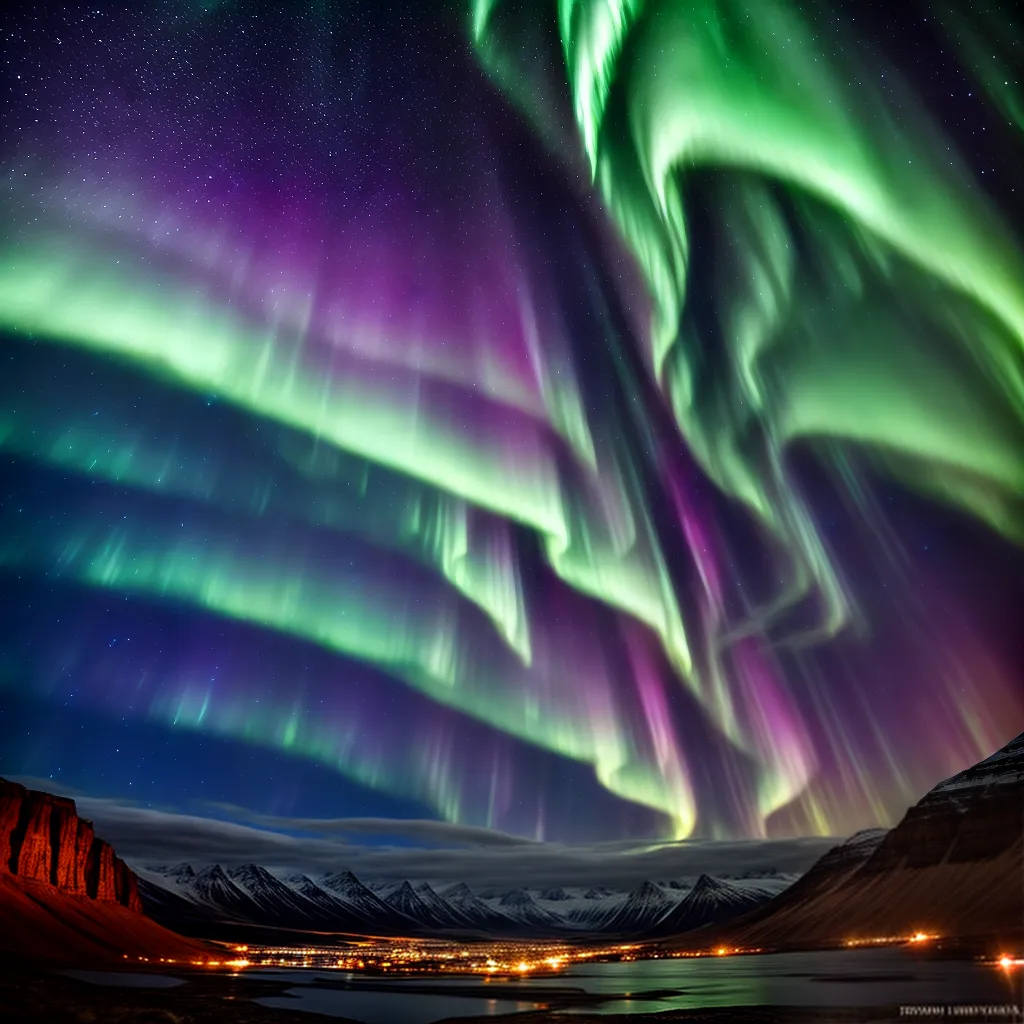 Fotos aurora boreal magia noite