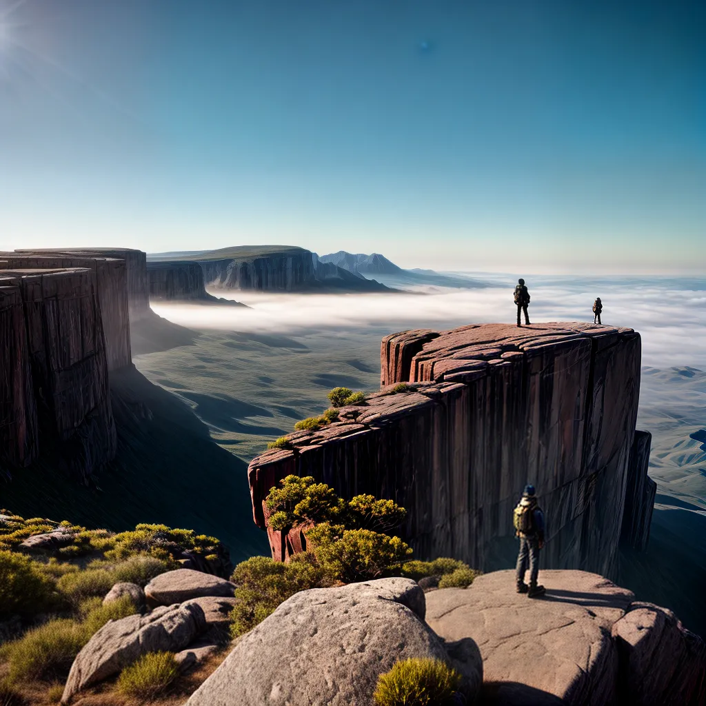 Fotos aventura amanhecer montanhas desbravador
