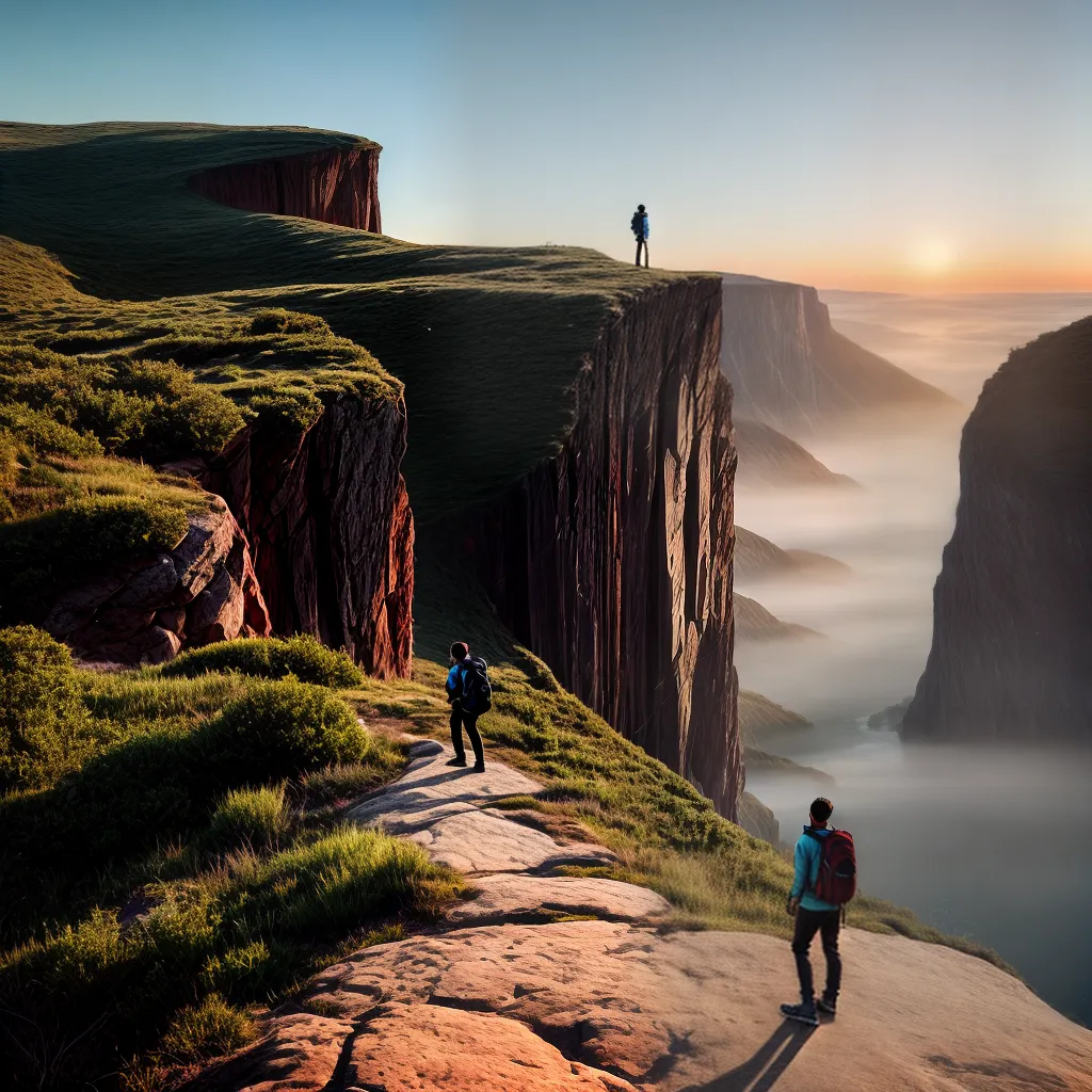 Qual é o significado de sonhar com aventuras? 4 Fotos aventura por do sol mochila cliff