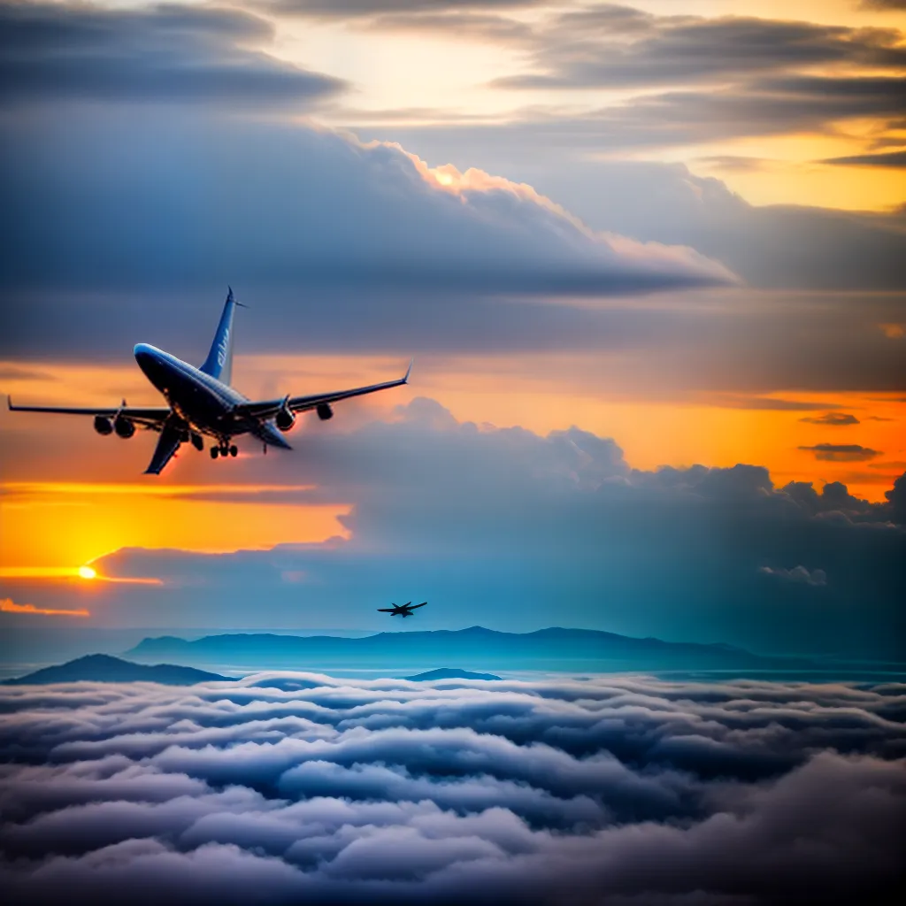 Embarque em um Sonho: Significado de Voar de Avião 2 Fotos aviao nuvens por do sol aventura 2