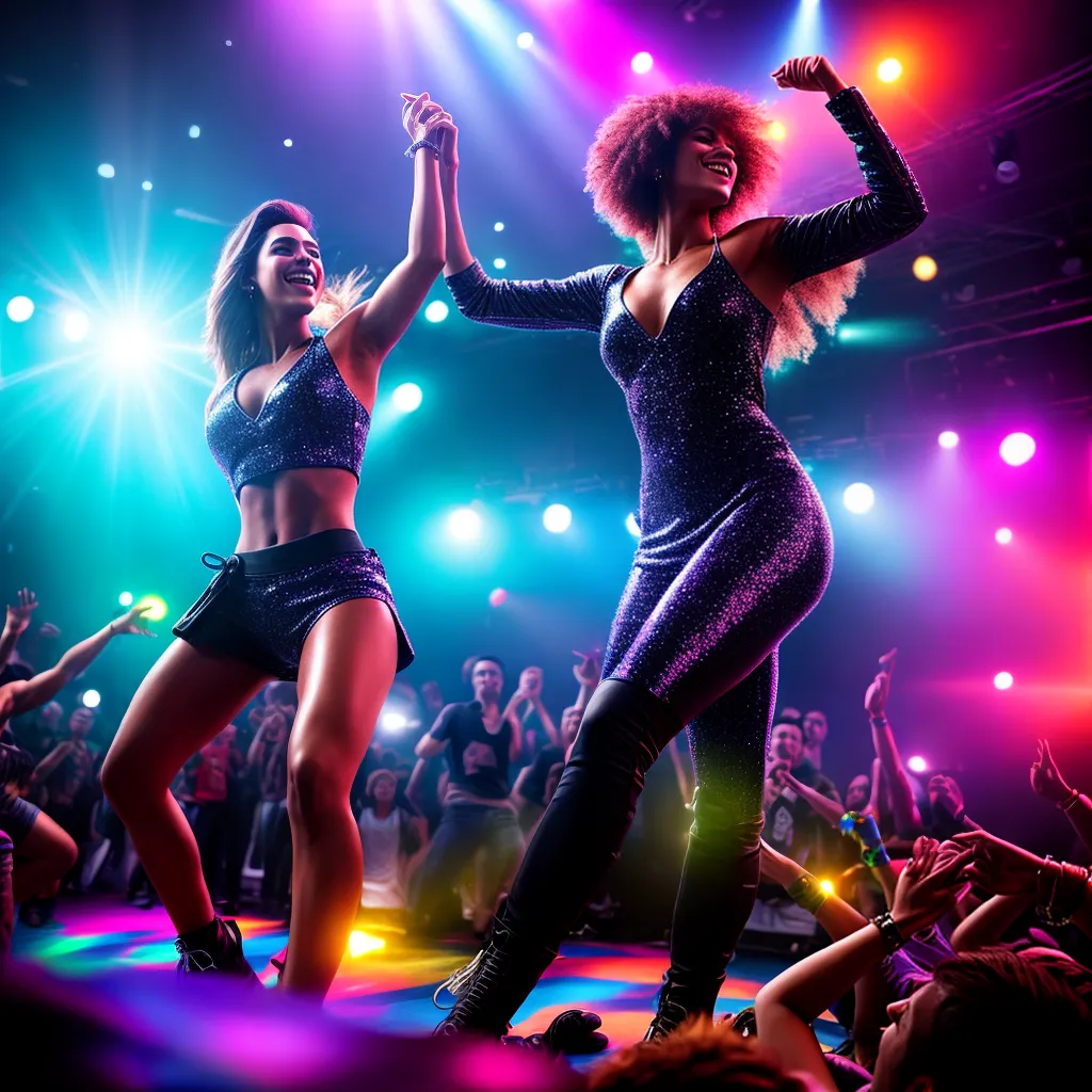 Fotos balada luzes coloridas pista danca