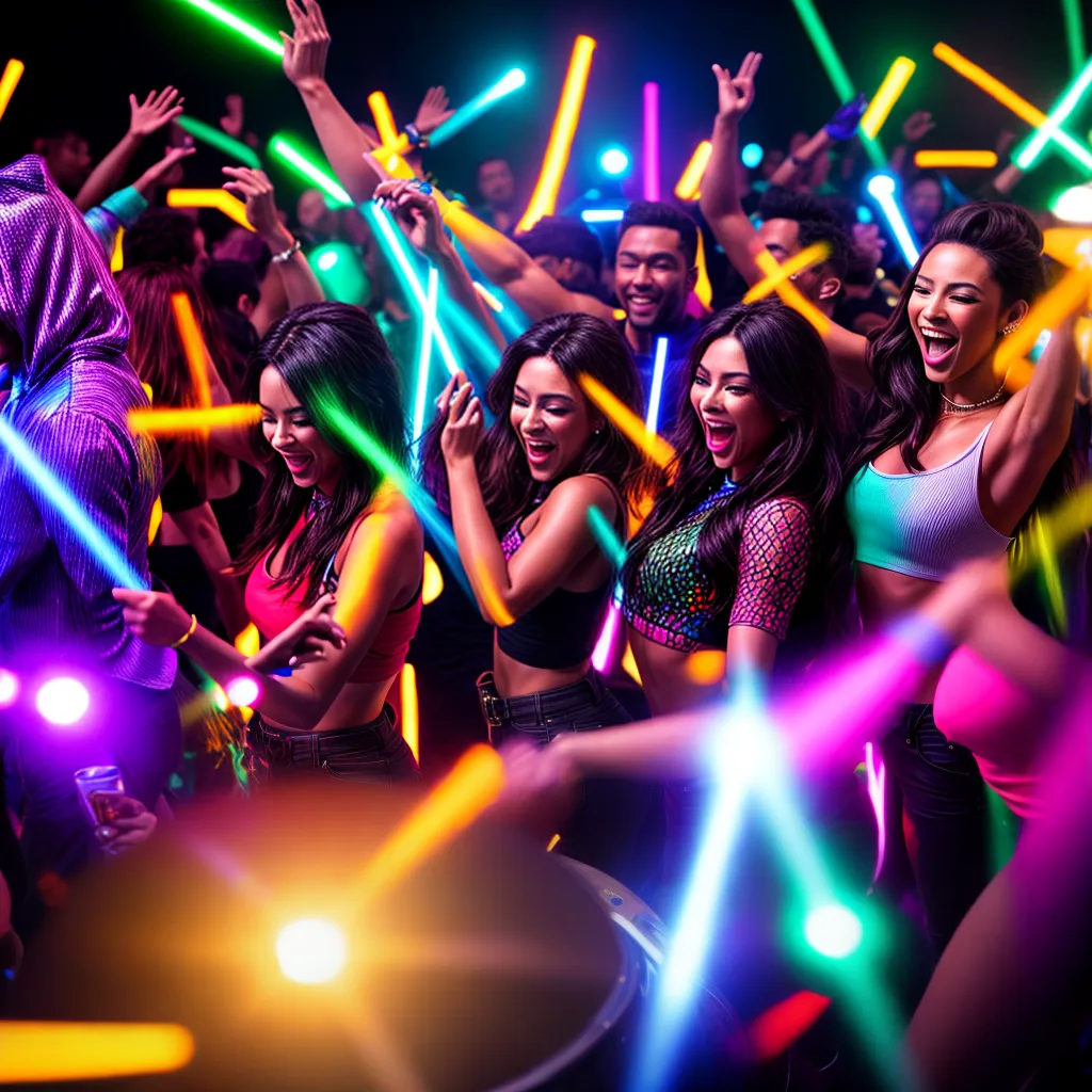 Fotos balada noturna danca luzes coloridas