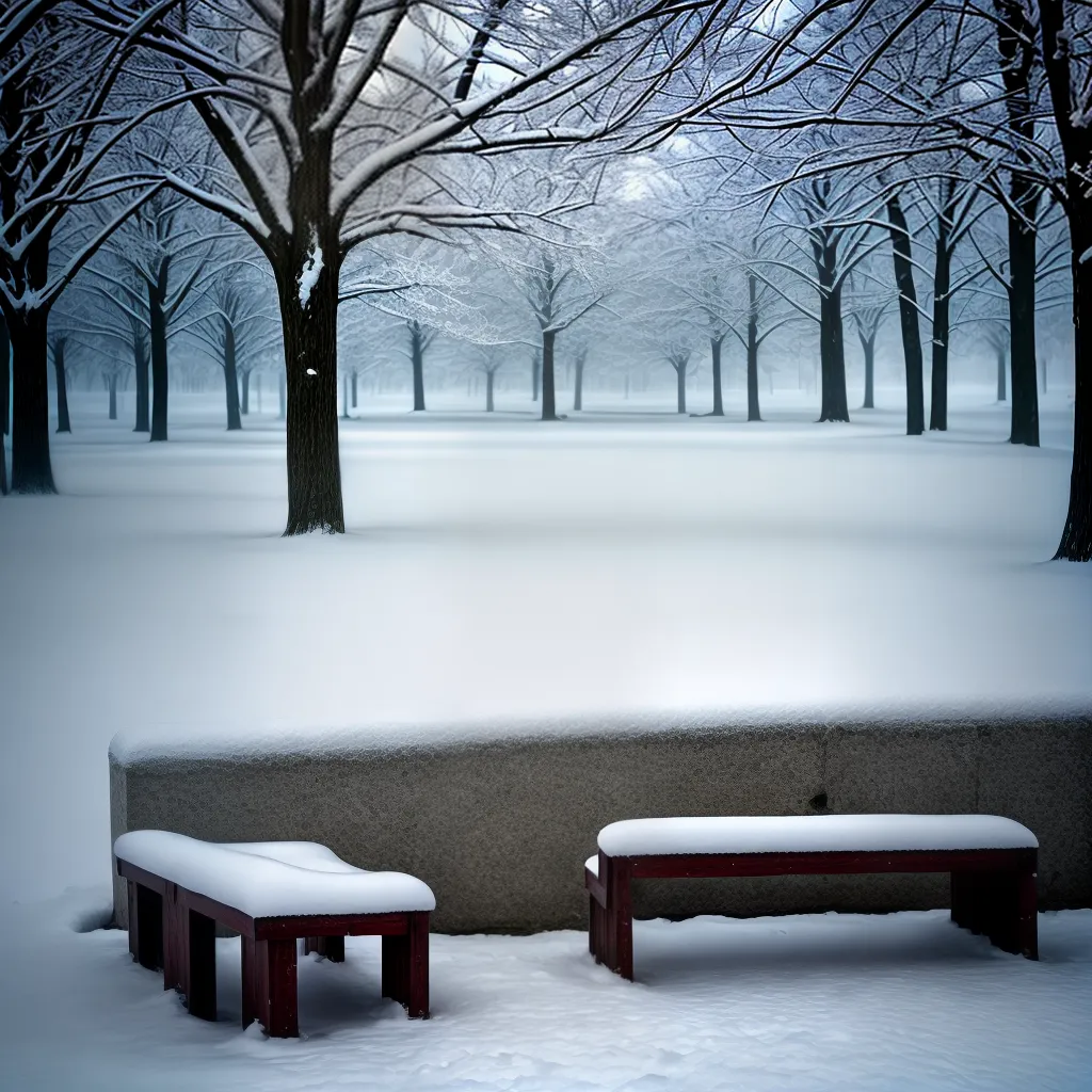 Fotos banco inverno neve parque frio