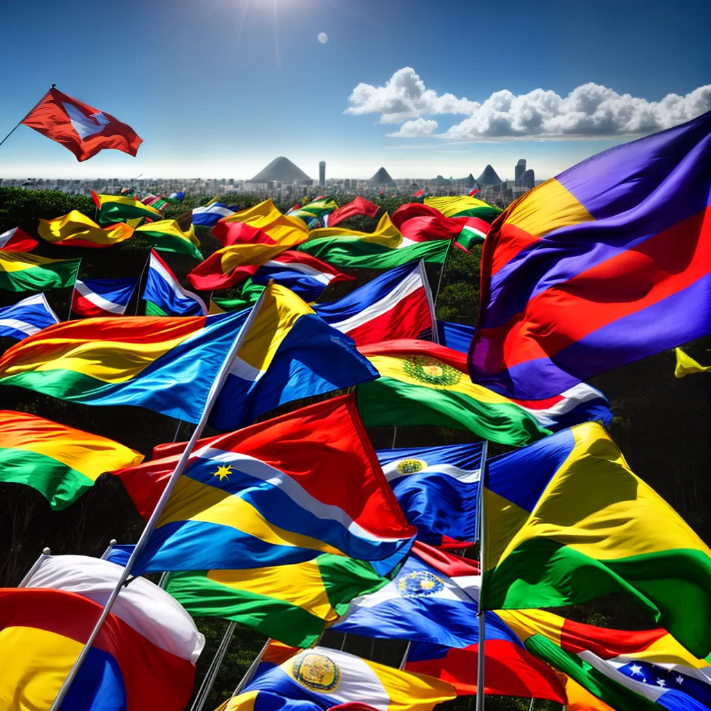 Fotos bandeiras brics cinco paises cooperacao