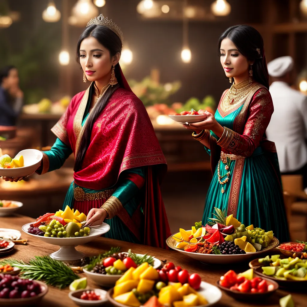 Comida e Alimentação: Descubra o Significado de Sonhos Gastronômicos. 2 Fotos banquete frutas exoticas mesa chef convidados