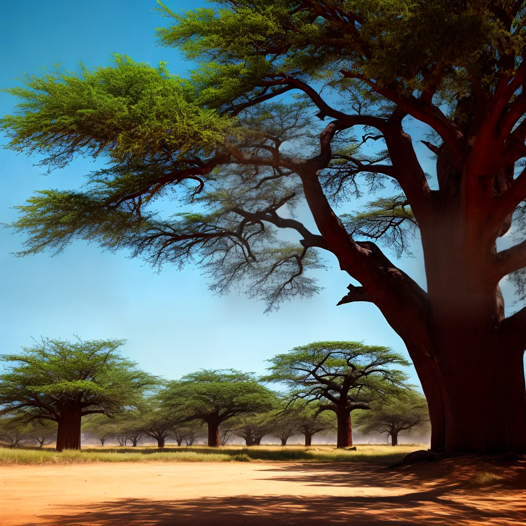 Fotos baobab savana raiz forca