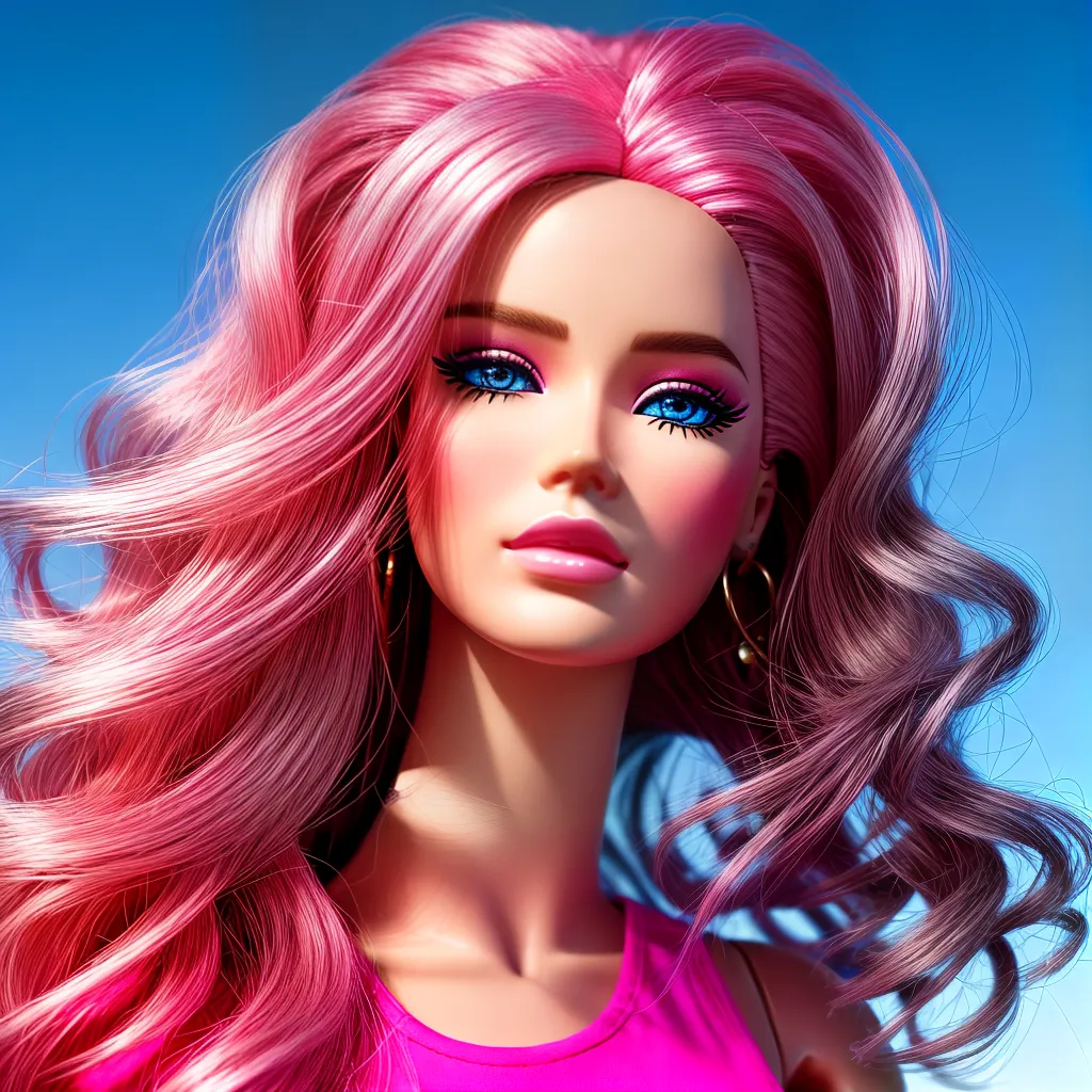Fotos barbie rosa logo olhos cabelo