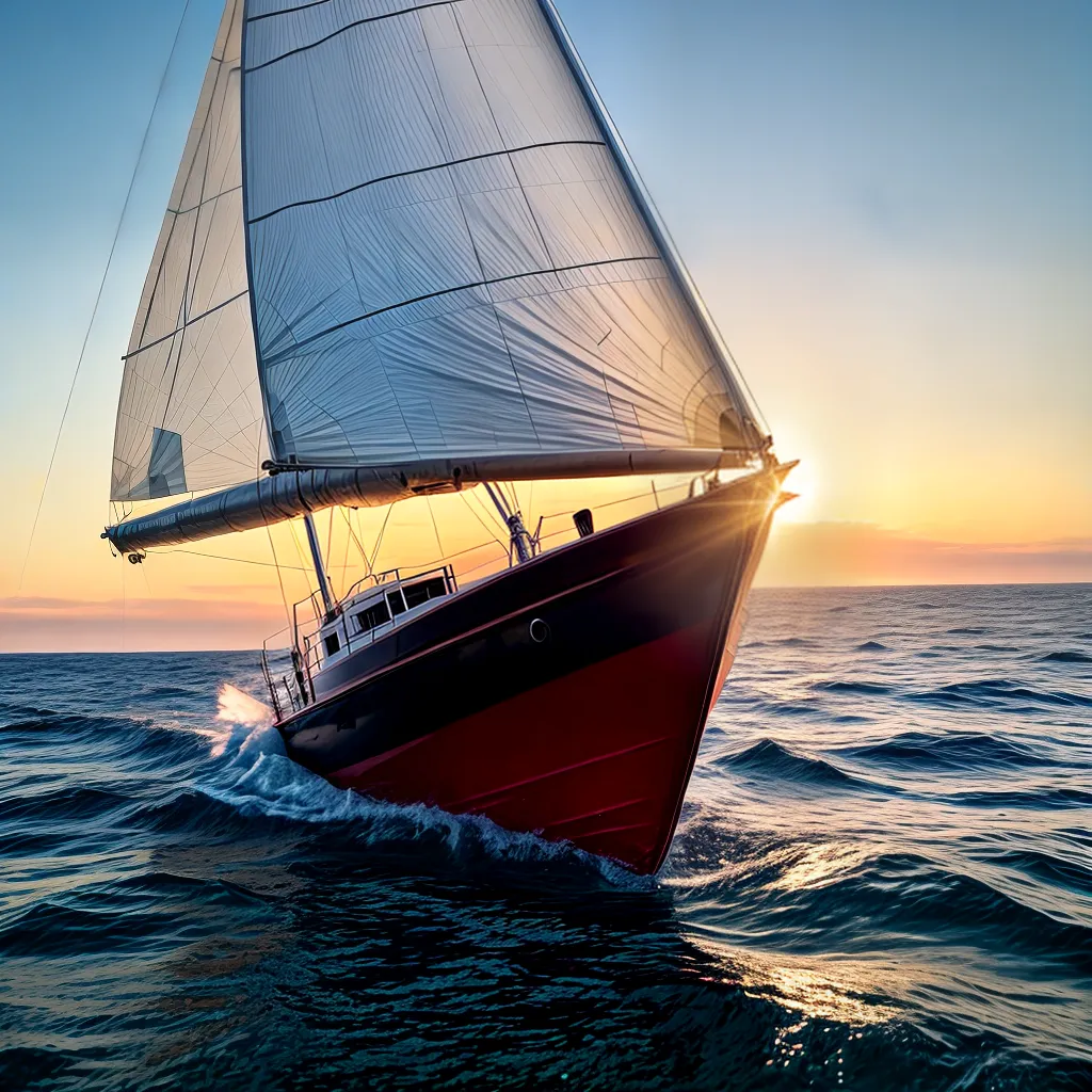 Fotos barco mar por do sol jornada