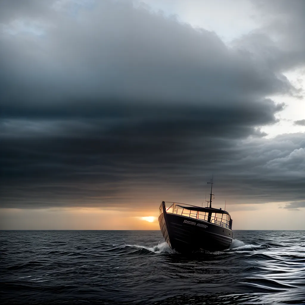 Fotos barco naufragio oceano temporal