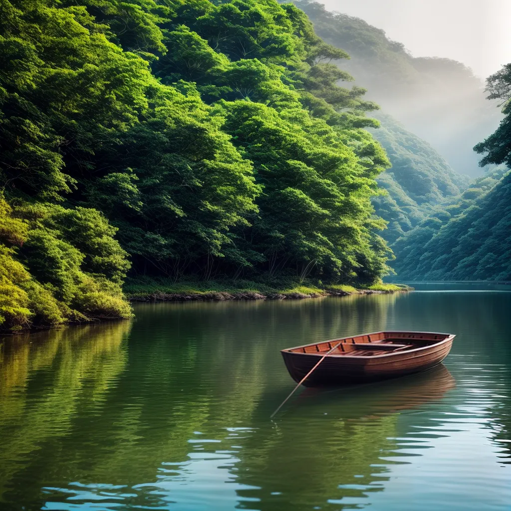 1. Sonhar com Barco: O significado por trás das águas tranquilas 5 Fotos barco sereno aguas verde paz