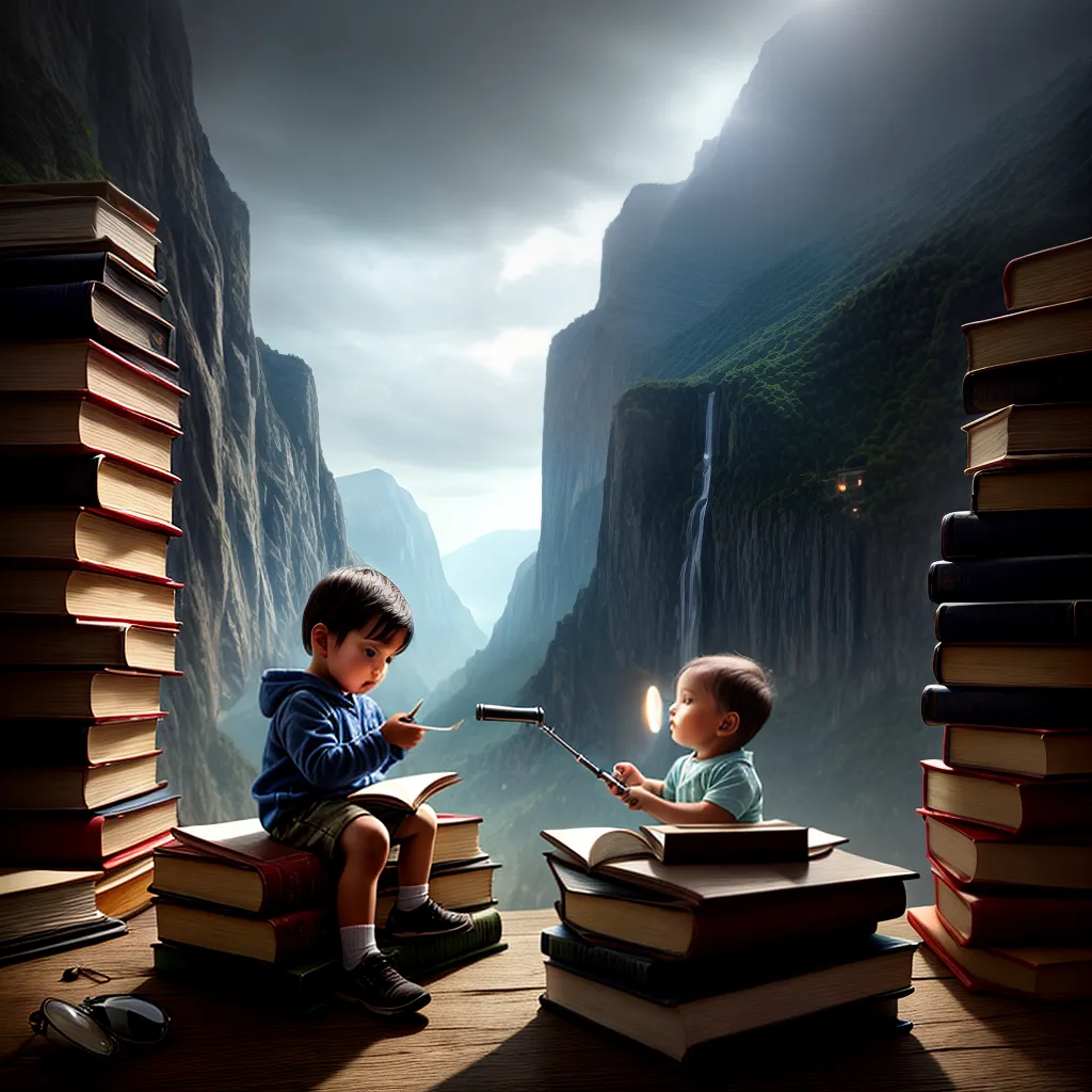 Fotos bebe curioso livros lupa jair