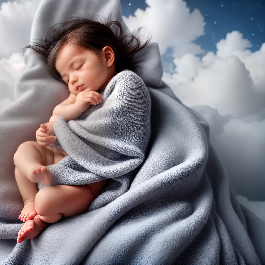 Fotos bebe sonhando nuvens estrelas