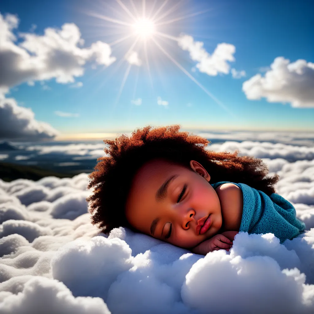Fotos bebe sono nuvem bolhas sonhos