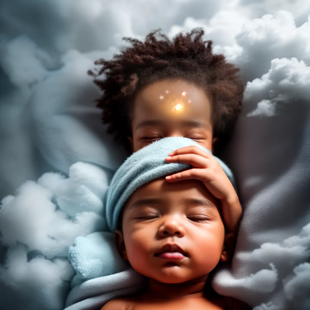Fotos bebe sono nuvens estrelas pureza