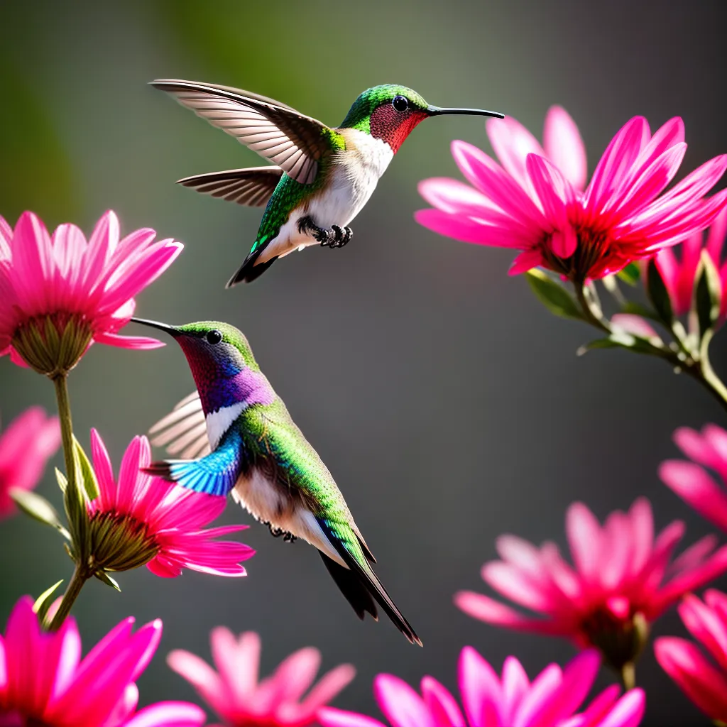Fotos beija flor colorido flores rosa