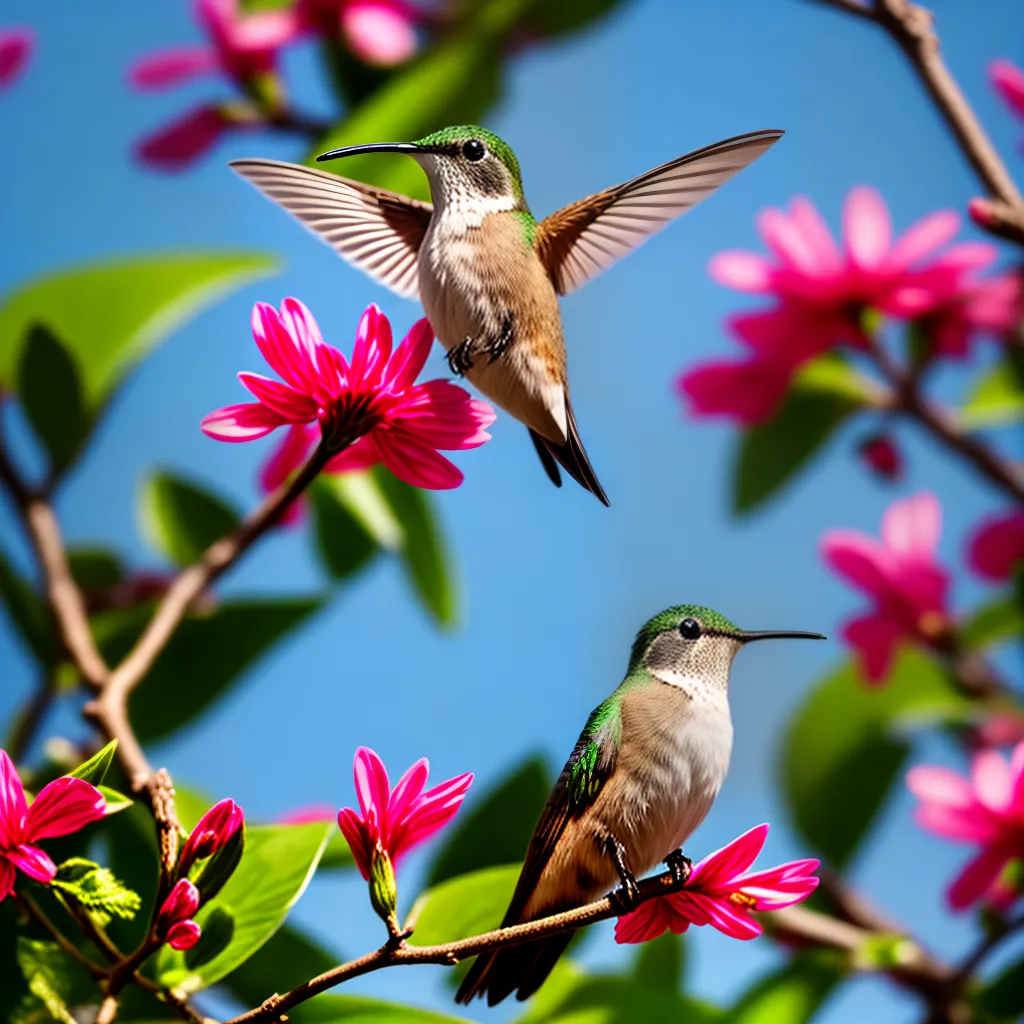 Fotos beija flor colorido nectar flores