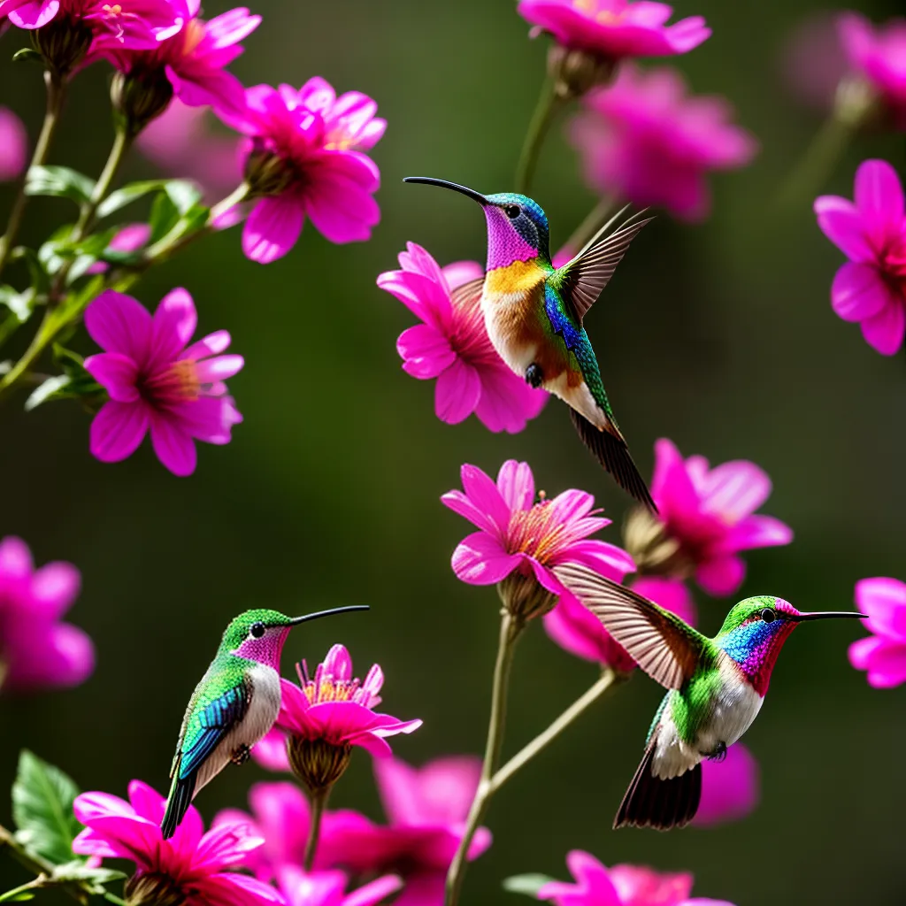 Fotos beija flor flor delicada floresta