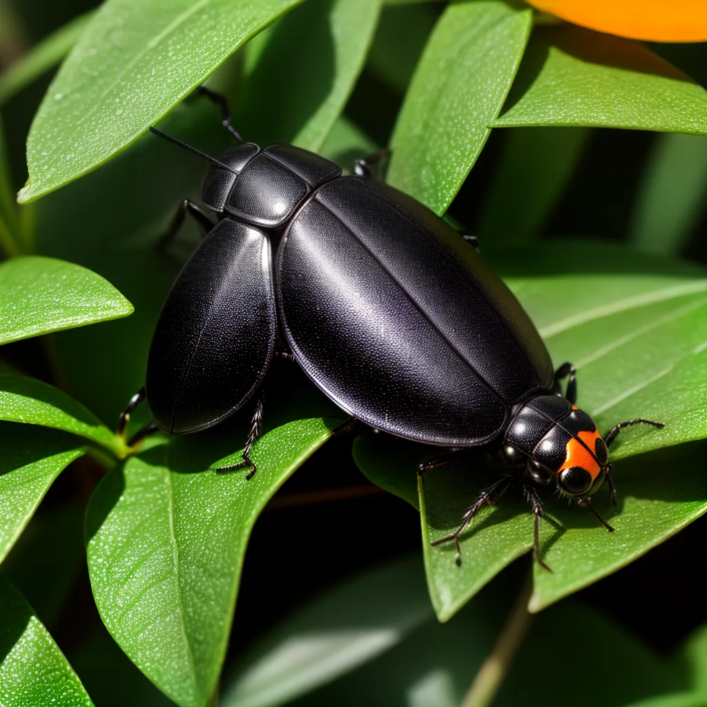 Sonhos com Animais: O Besouro como símbolo de transformação 5 Fotos besouro preto laranja folha transformacao