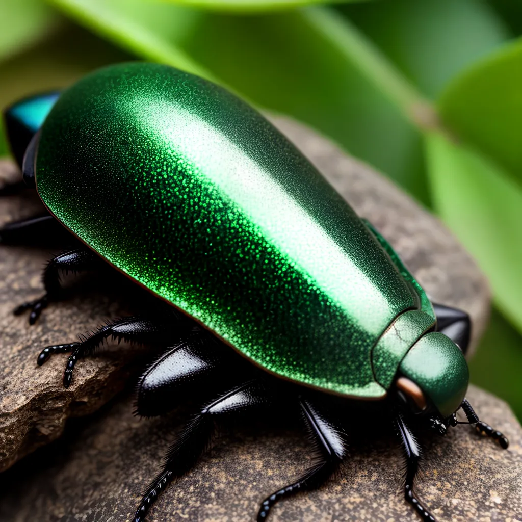 Sonhos com Animais: O Besouro como símbolo de transformação 6 Fotos besouro verde metalico reflexo sol 2