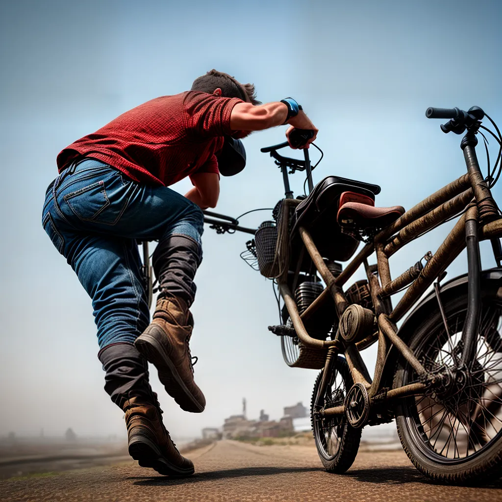 Fotos bicicleta ferrugem equilibrio corda viagem