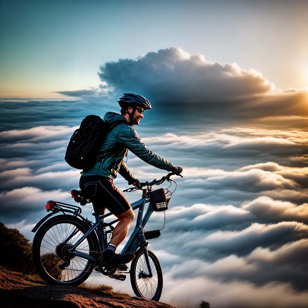 Fotos bicicleta nuvens sonho liberdade