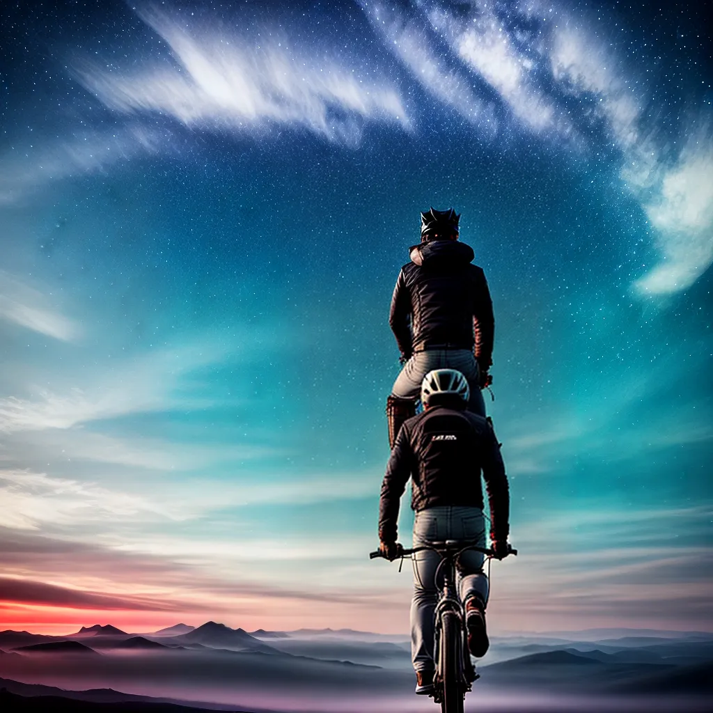 Fotos bicicleta sonho nuvem estrela