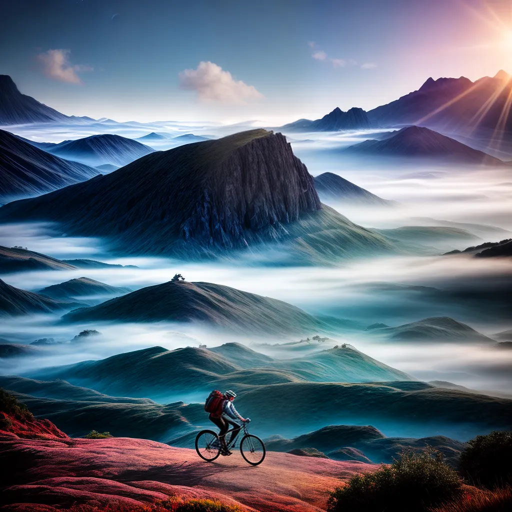 Fotos bicicleta sonho nuvens estrelas 1
