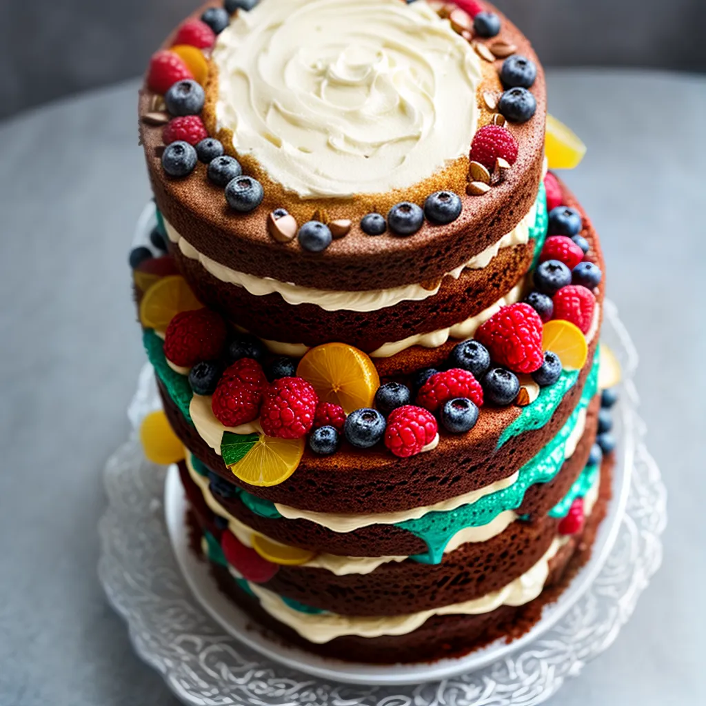 Significado de Sonhar com Confeitaria: doce prenúncio ou indulgência excessiva? 3 Fotos bolo colorido camadas berries